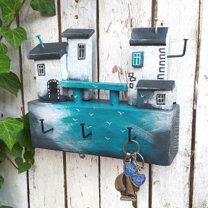Wieszak na klucze- Nadmorskie miasteczko
