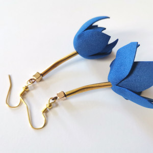 Kolczyki niebieskie tulipany