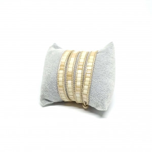 Kremowo-beżowa bransoletka owijana
