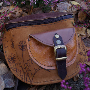 RUDE LICHO Skórzana Nerka Jasne Rude Brązy DMUCHAWCE