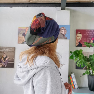 Czapka patchworkowa smerfetka