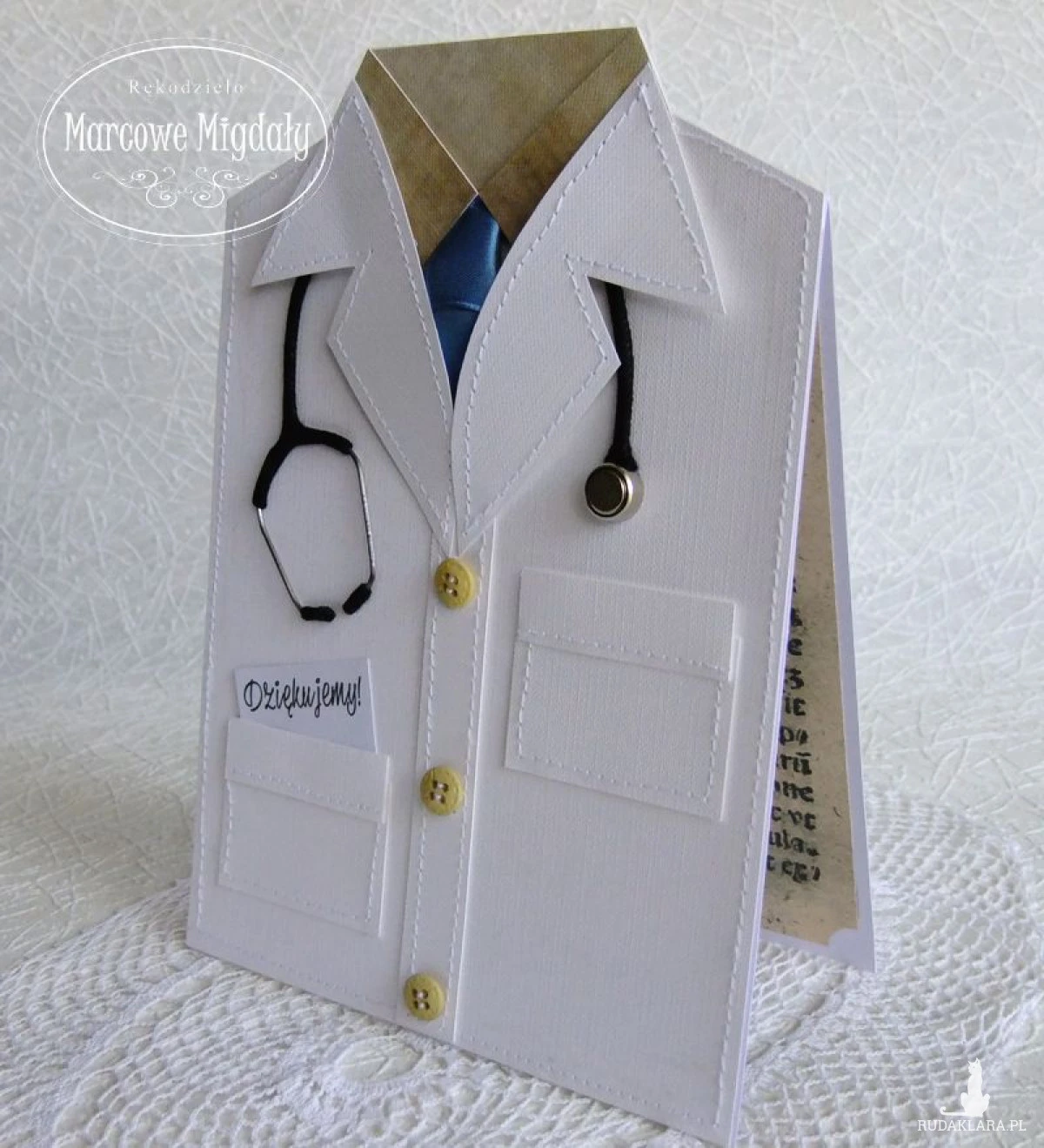 Kartka Fartuch Lekarski męski w pudełku