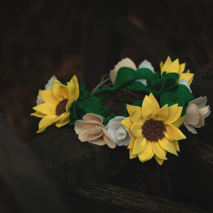 wianek ze słonecznikami