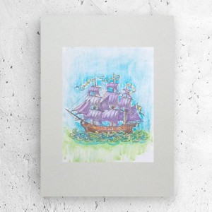 retro plakat 30x40, żeglarski plakat do domu, dekoracja w marynarskim stylu, vintage obrazek na ścianę, żagle obrazek A3, żeglarska grafika vintage