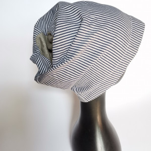 Czapka w paski bez podszewki