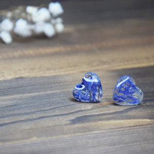 Kolczyki Serca Dwa - chabry