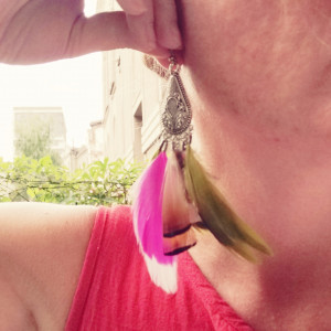 Kolczyki długie bujne energia