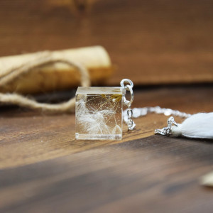 Biżuteryjna Zakładka do książki - dmuchawce w złocie