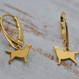 Labrodor retriever - kolczyki na biglach