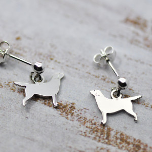 Labrodor retriever - kolczyki sztyfty