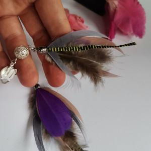 Klipsy pióra lekkie bujne