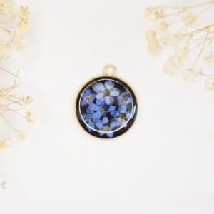 Zawieszka do naszyjnika - niezapominajki