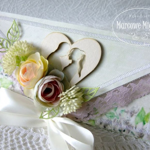 Ślubna kopertówka romantyczna pastelowa