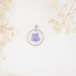 Zawieszka do naszyjnika - niezapominajki