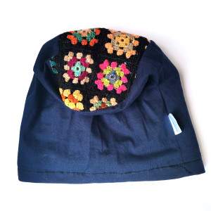 Czapka  granat z wełną