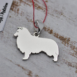 Owczarek Szetlandzki / Sheltie - wisiorek z psem, srebro 925