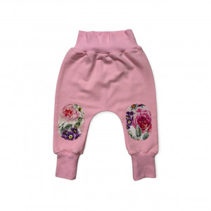 Baggy  rozmiar 68 Różowe kwiaty (340864)