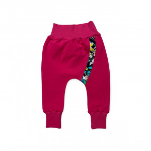 Baggy  rozmiar 74 Różowe ze wstawką(330804)