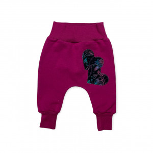 Baggy  rozmiar 62 Fioletowy serca (356182)