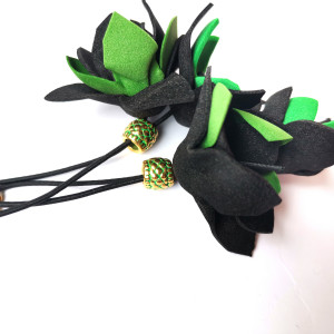 Kolczyki  kwiatowe kolorowe boho