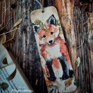 Drewniana zakładka do książki - Lis