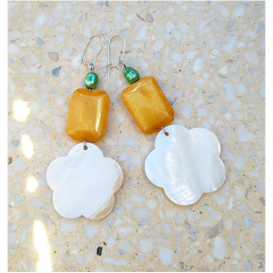 5514 ładne kwiatki - długie kolczyki