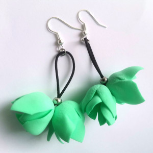 Kolczyki  kwiatowe kolorowe boho