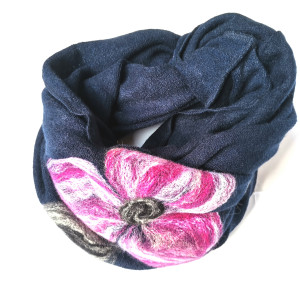 Komin wełniany granat tuba