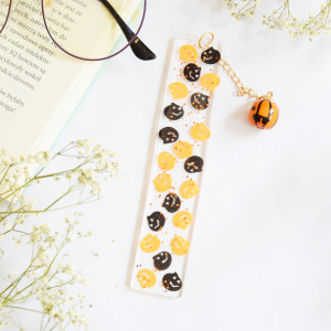 Zakładka do książki - dyniowe confetti