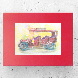 retro plakat A3, automobil obrazek A3, plakat z retro samochodem, obrazek z retro autem, auto obraz A3, vintage plakat z samochodem, plakat ze starym autem, motoryzacja obrazek 30x40