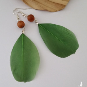 Kolczyki piórka dł.8,5 cm