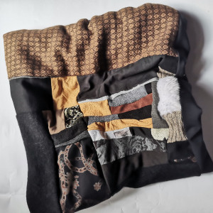 Komin patchworkowy  kolory ziemi