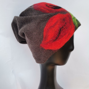 Czapka wełniana brazowa