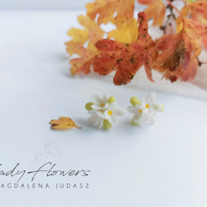 Kolczyki z białymi bzami