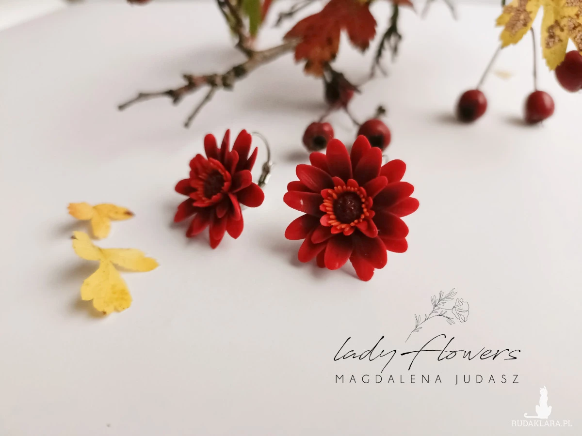 Kolczyki z gerberkami