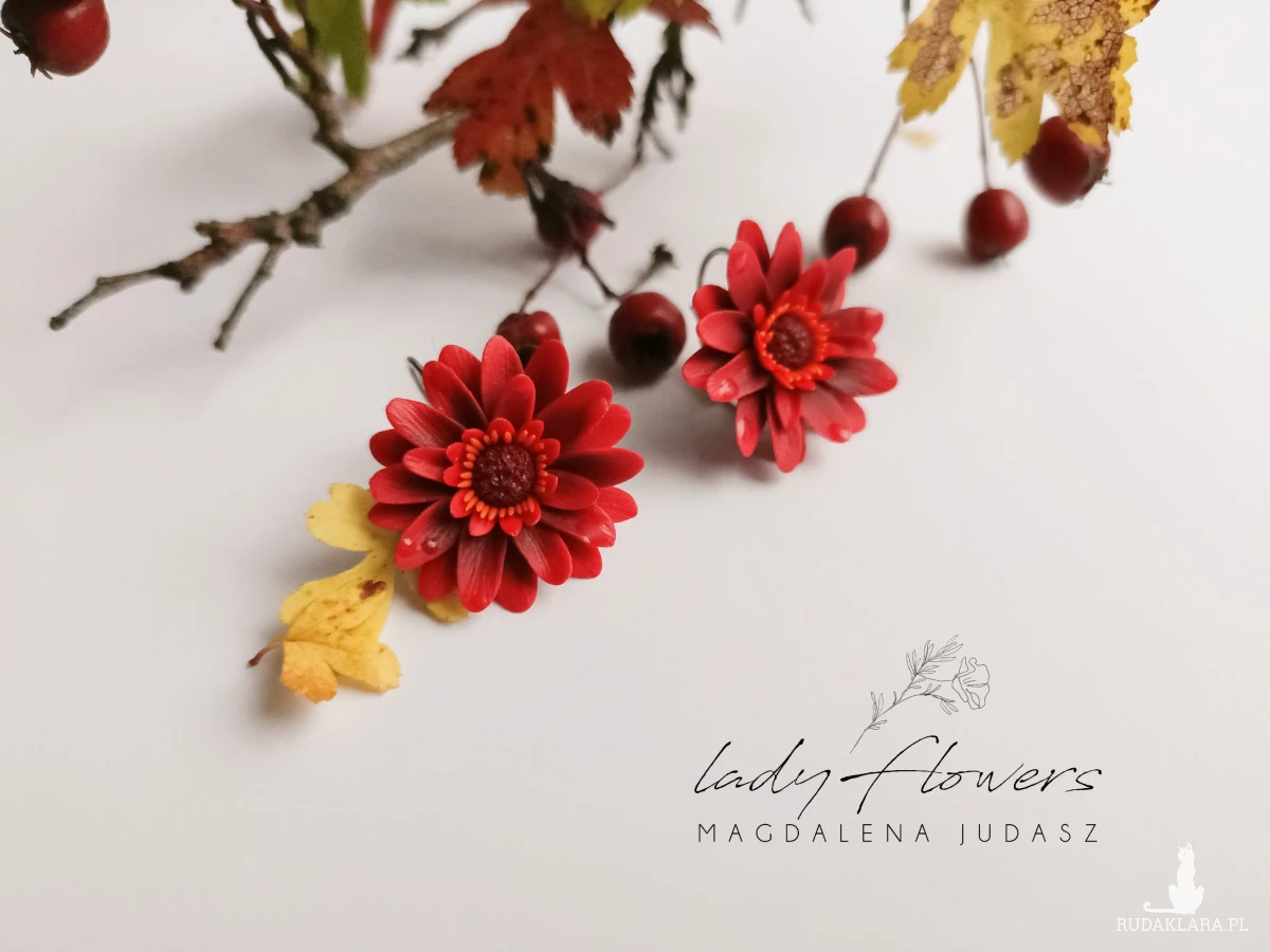 Kolczyki z gerberkami