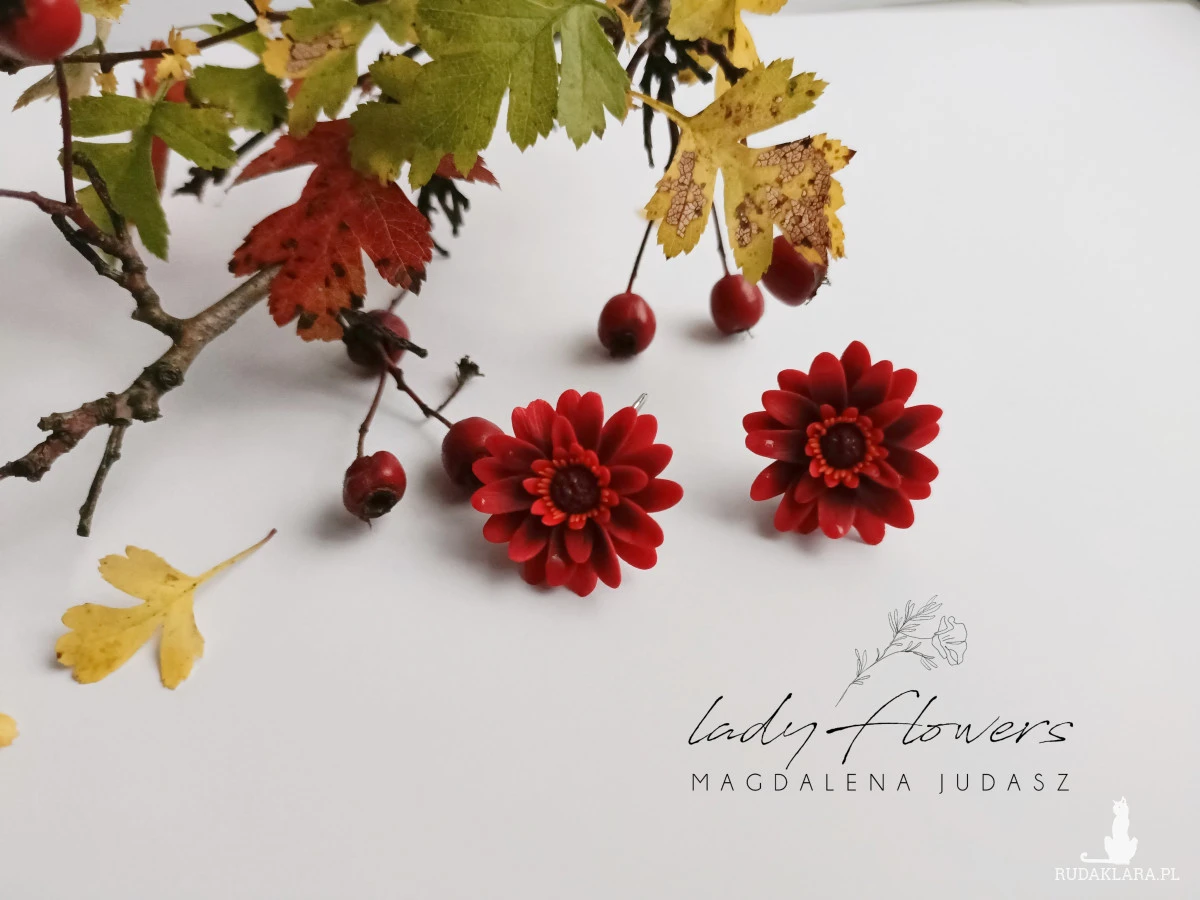 Kolczyki z gerberkami