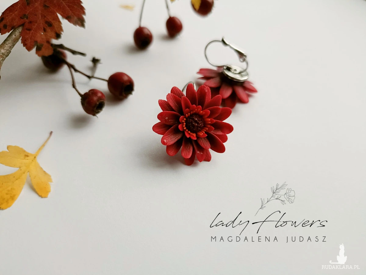 Kolczyki z gerberkami