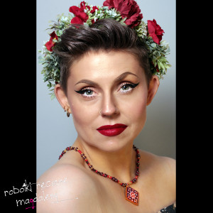 Naszyjnik czerwony kafelek