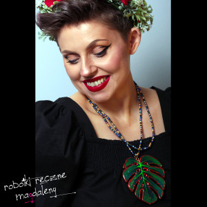 Naszyjnik Niebieska Monstera