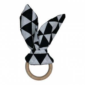 Gryzak uszy zająca Czarno-Biała (424708)