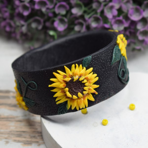Duża bransoletka "słoneczniki"