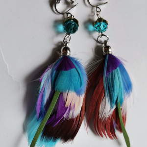 Klipsy kolorowe z trawka