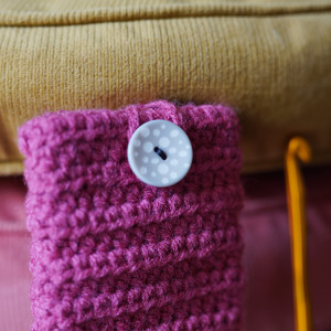 Różowy pokrowiec na telefon