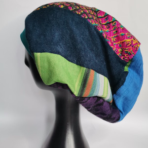 Czapka patchworkowa smerfetka uniwersalna