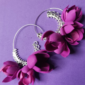 Kolczyki amarant koła