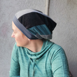 Czapka patchworkowa smerfetka uniwersalna