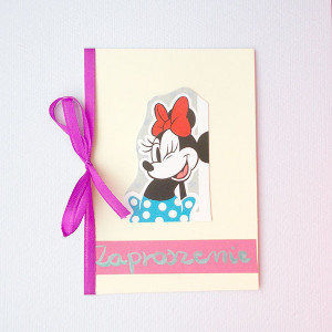 zaproszenie dla dziecka, bajkowe zaproszenie, śmieszne zaproszenie, zwierzęta zaproszenie,  zaproszenie dla dziewczynki, myszka minnie zaproszenia
