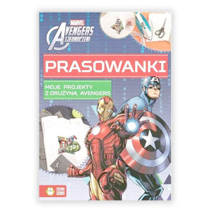 nowa książka dla dzieci Moje projekty z  drużyną Avengers zagadki kolorowanki Avengers Zjednoczeni prasowanki