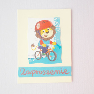 zaproszenie dla dziecka, bajkowe zaproszenie, śmieszne zaproszenie, zwierzęta zaproszenie